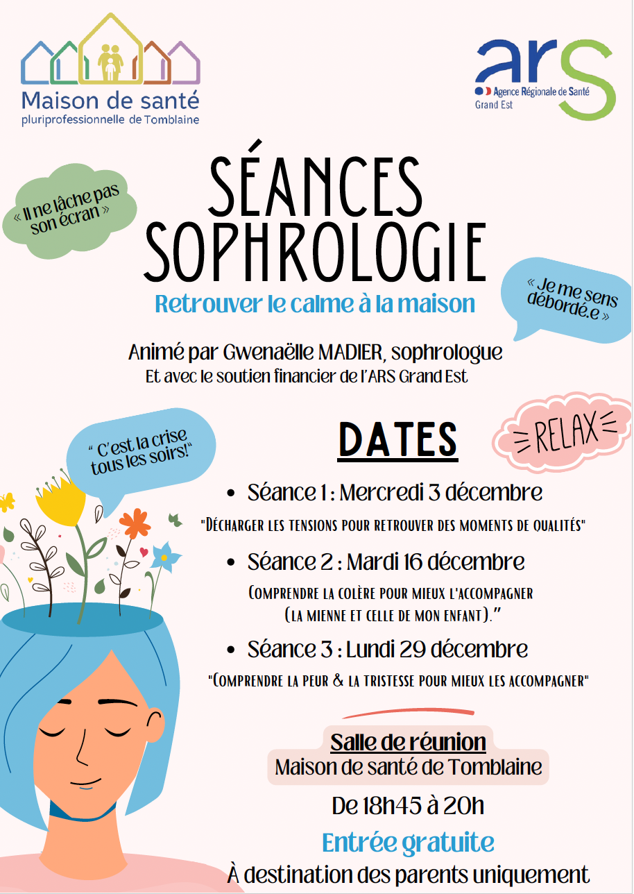Ateliers Sophrologie – Ouvert à tous les parents
